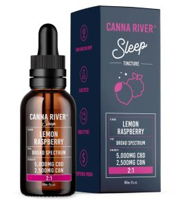 Canna River 2 1 CBD CBN Broad Spectrum Sleep Tincture 60ML-Lemon Raspberry