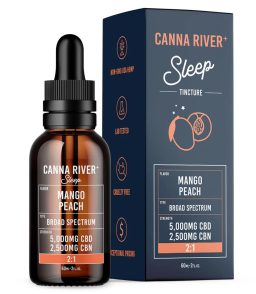 Canna River 2 1 CBD CBN Broad Spectrum Sleep Tincture 60ML-Mango Peach