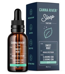 Canna River 2 1 CBD CBN Broad Spectrum Sleep Tincture 60ML-Sweet Mint