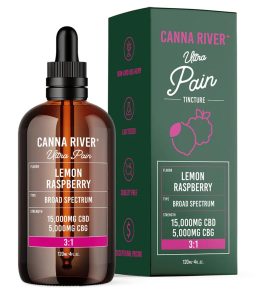 Canna River 3 1 CBD CBG Broad Spectrum Ultra Pain Tincture-Lemon Raspberry