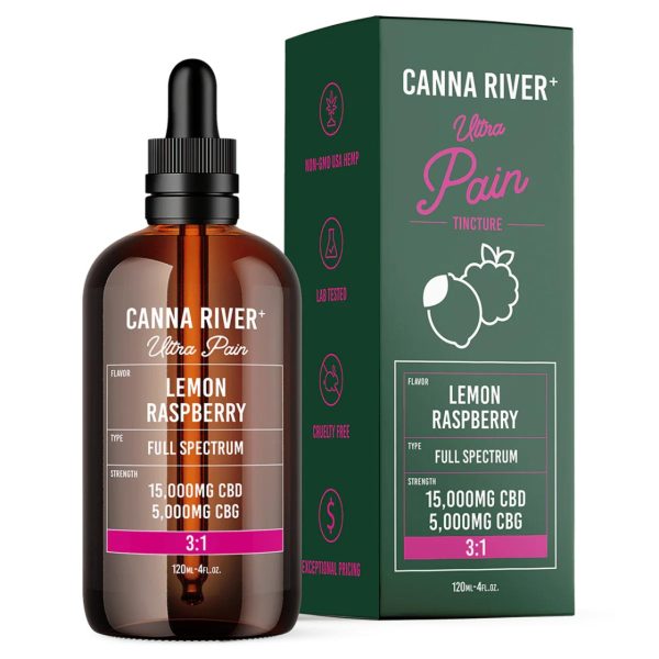 Canna River 3 1 CBD CBG Full Spectrum Ultra Pain Tincture-Lemon Raspberry