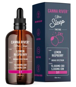 Canna River 3 1 CBD CBN Broad Spectrum Ultra Sleep Tincture- Lemon Raspberry