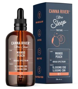 Canna River 3 1 CBD CBN Broad Spectrum Ultra Sleep Tincture- Mango Peach