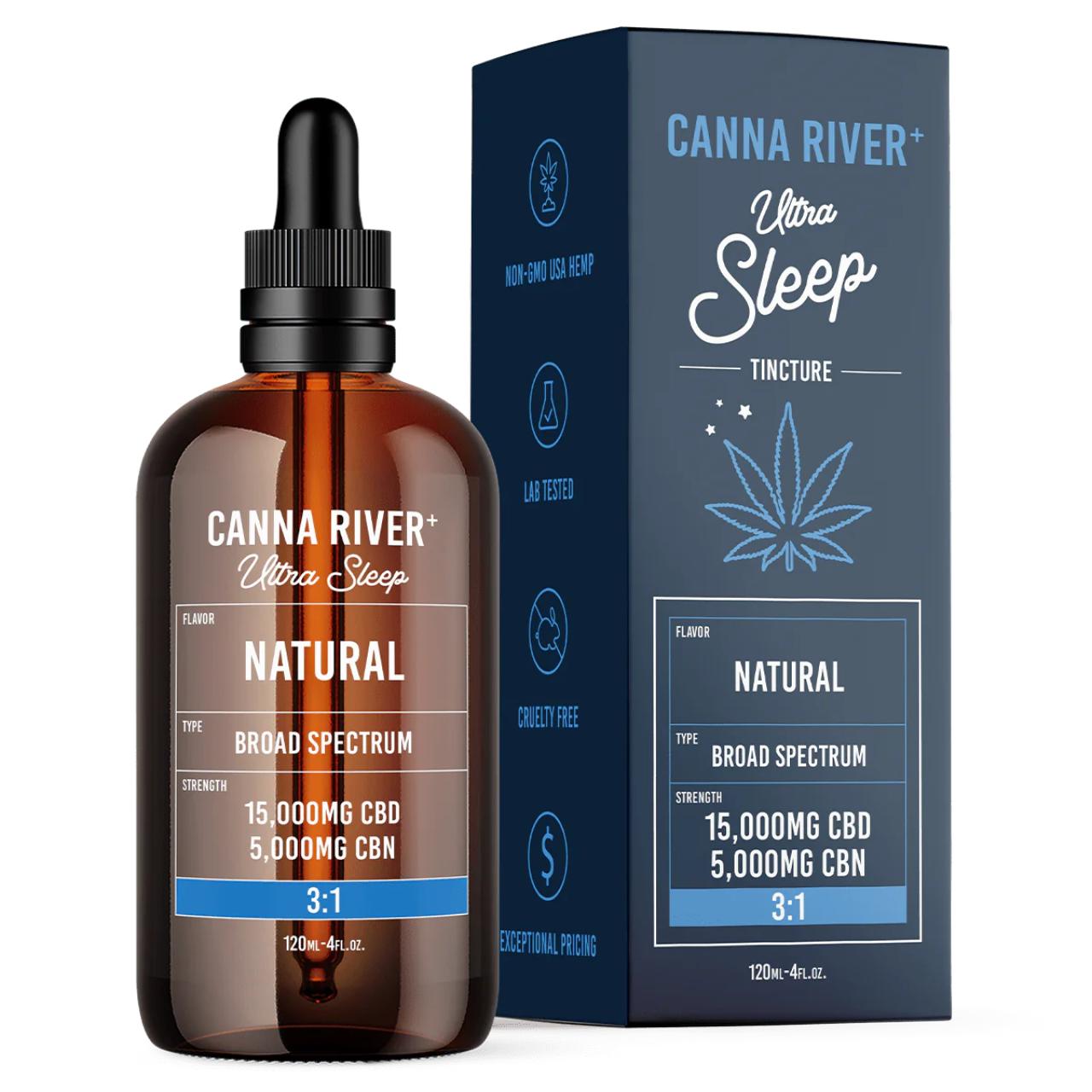 Canna River 3 1 CBD CBN Broad Spectrum Ultra Sleep Tincture- Natural