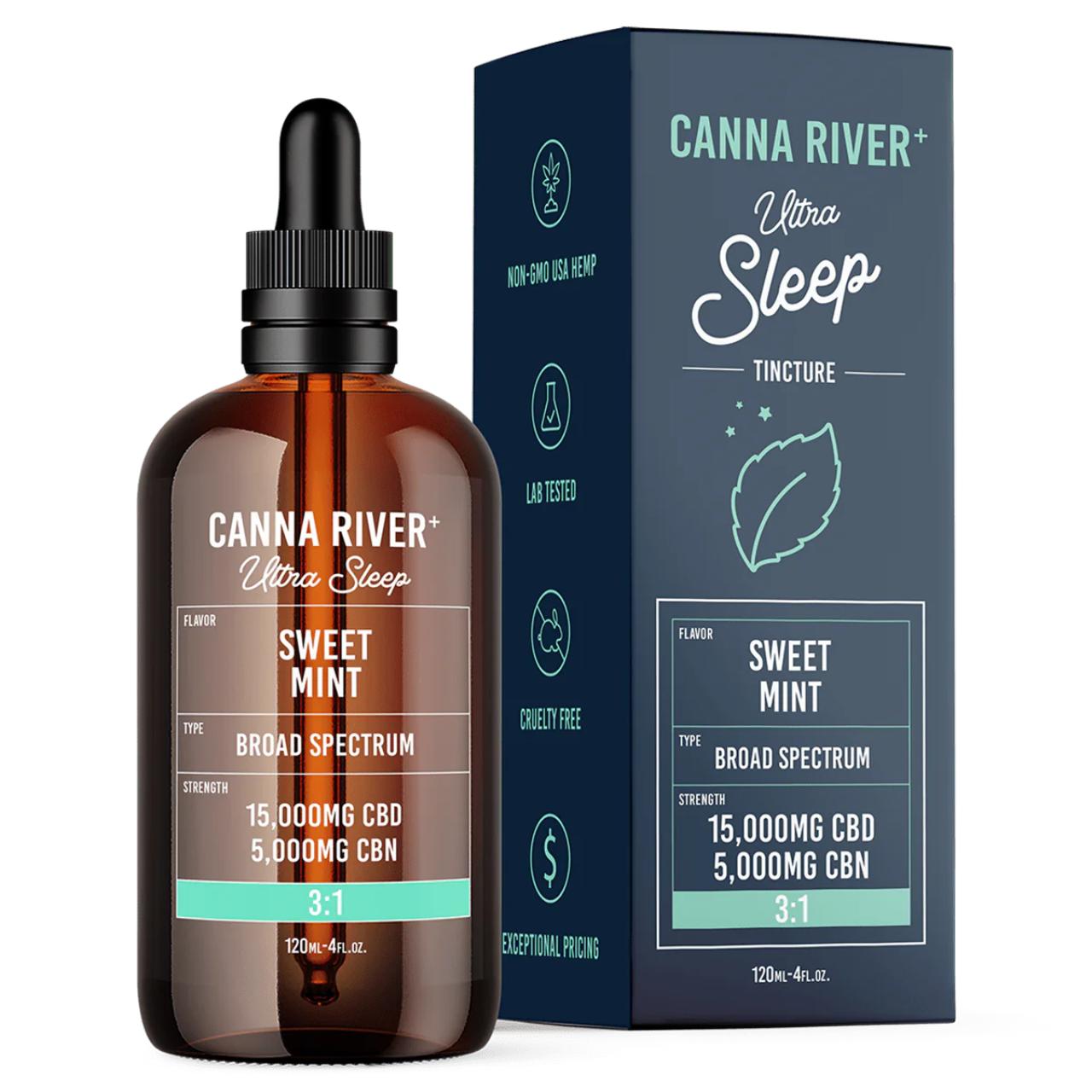 Canna River 3 1 CBD CBN Broad Spectrum Ultra Sleep Tincture- Sweet Mint