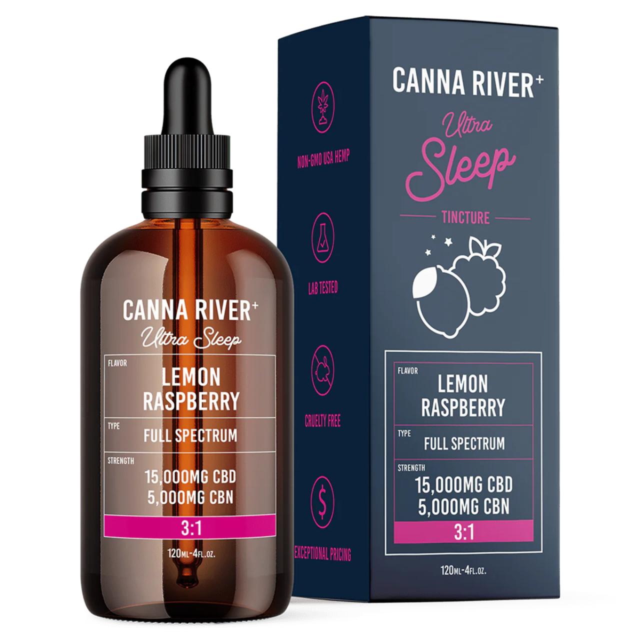 Canna River 3 1 CBD CBN Full Spectrum Ultra Sleep Tincture-Lemon Raspberry