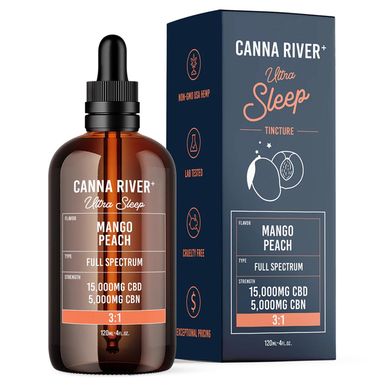 Canna River 3 1 CBD CBN Full Spectrum Ultra Sleep Tincture-Mango Peach