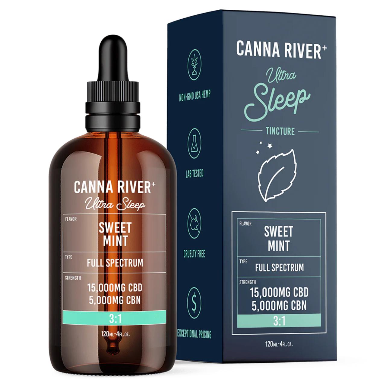 Canna River 3 1 CBD CBN Full Spectrum Ultra Sleep Tincture-Sweet Mint