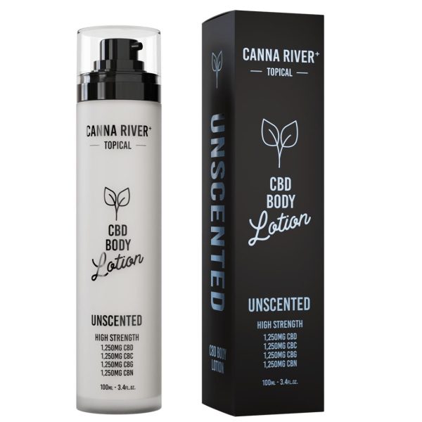Canna River Broad Spectrum CBD CBC CBN CBG Unscented Body Lotion-3.4oz