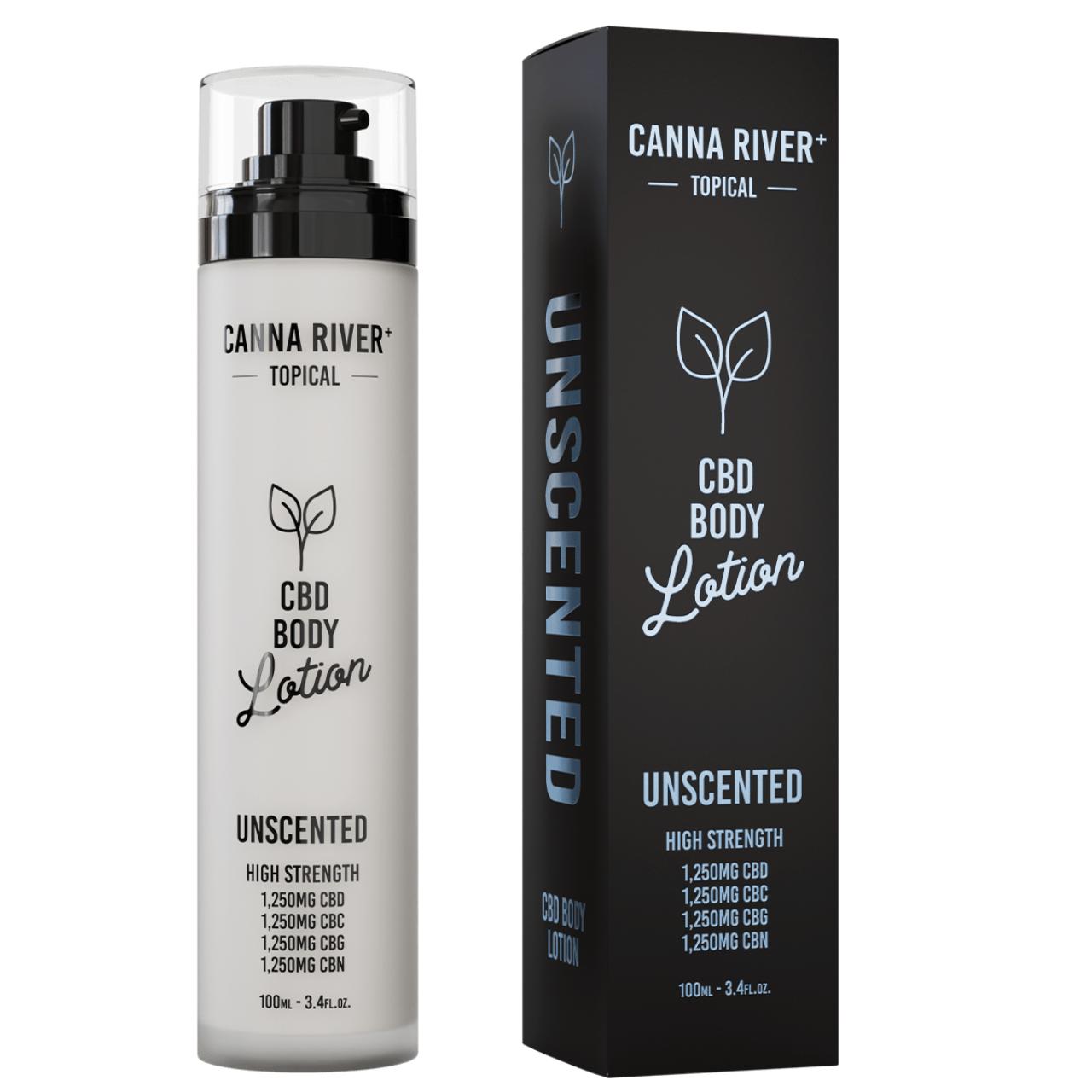 Canna River Broad Spectrum CBD CBC CBN CBG Unscented Body Lotion-3.4oz