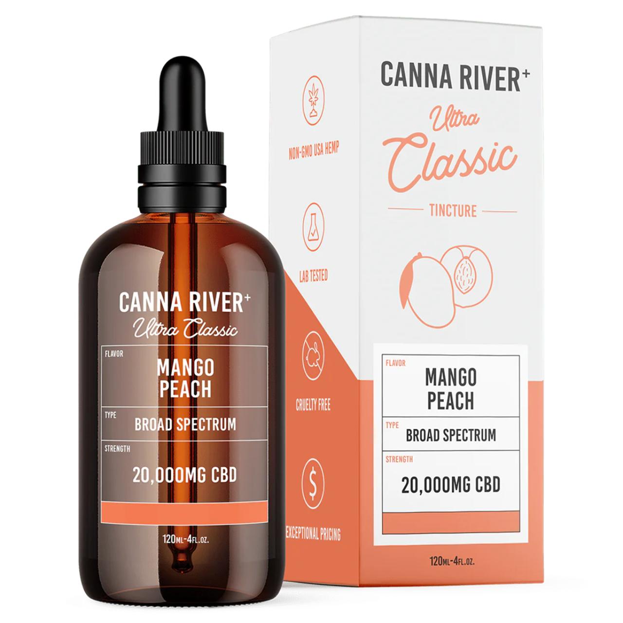 Canna River CBD Broad Spectrum Ultra Classic Tincture 2000mg-Mango Peach
