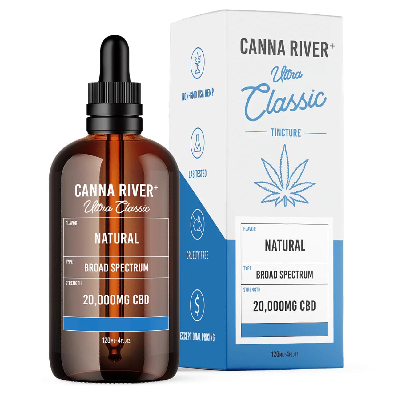 Canna River CBD Broad Spectrum Ultra Classic Tincture 2000mg-Natural