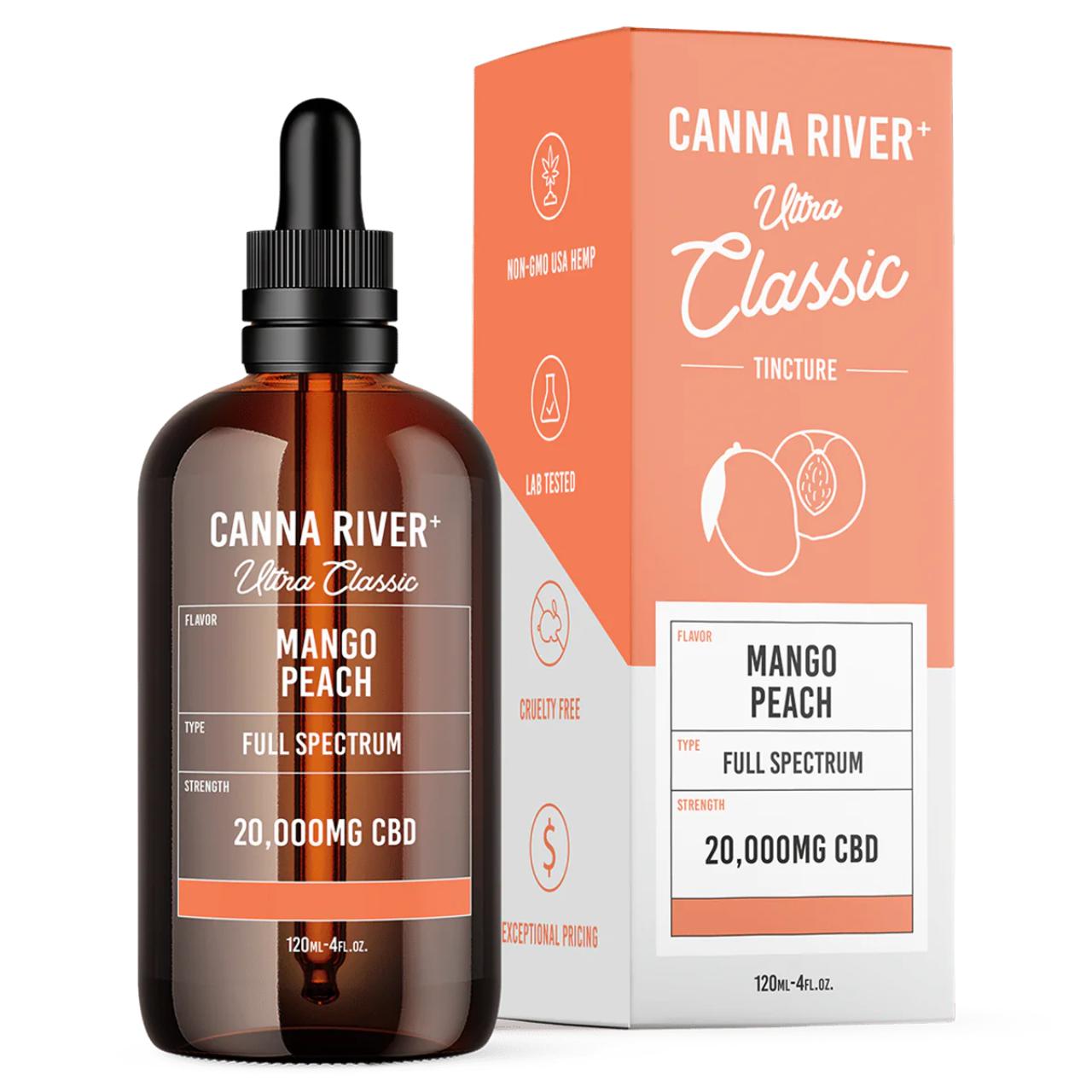 Canna River CBD Full Spectrum Ultra Classic Tincture 2000mg- Mango Peach