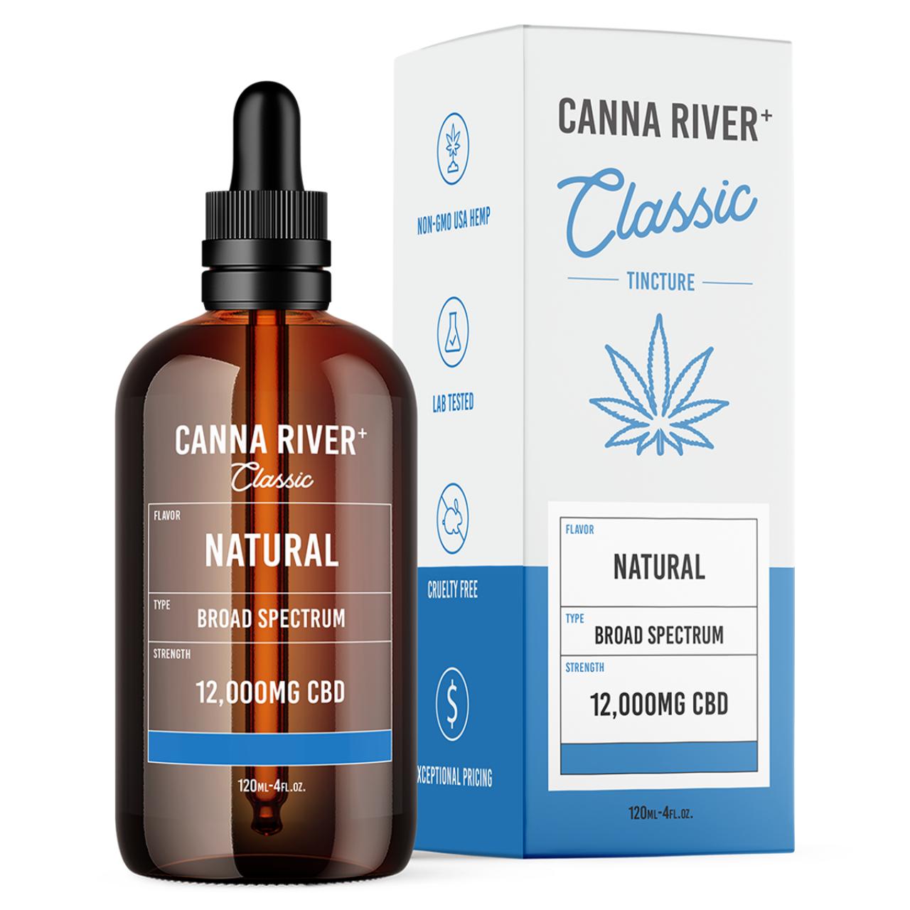 Canna River CBD Natural Broad Spectrum Calm Classic Tincture-120ML