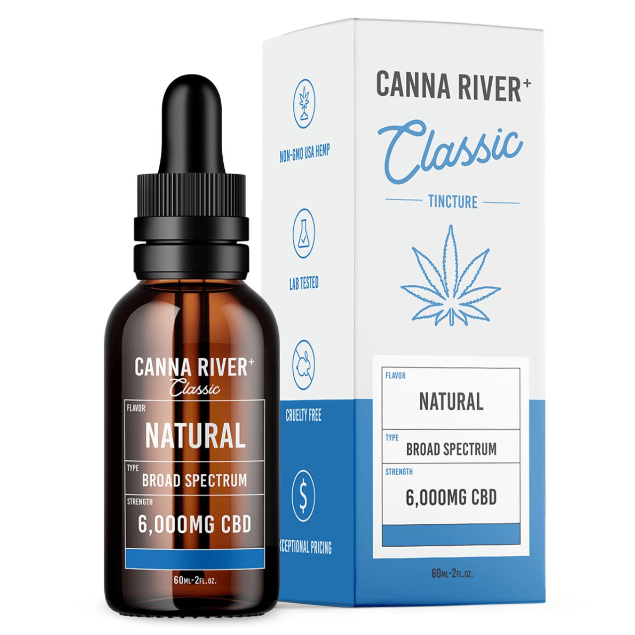 Canna River CBD Natural Broad Spectrum Calm Classic Tincture-60ML
