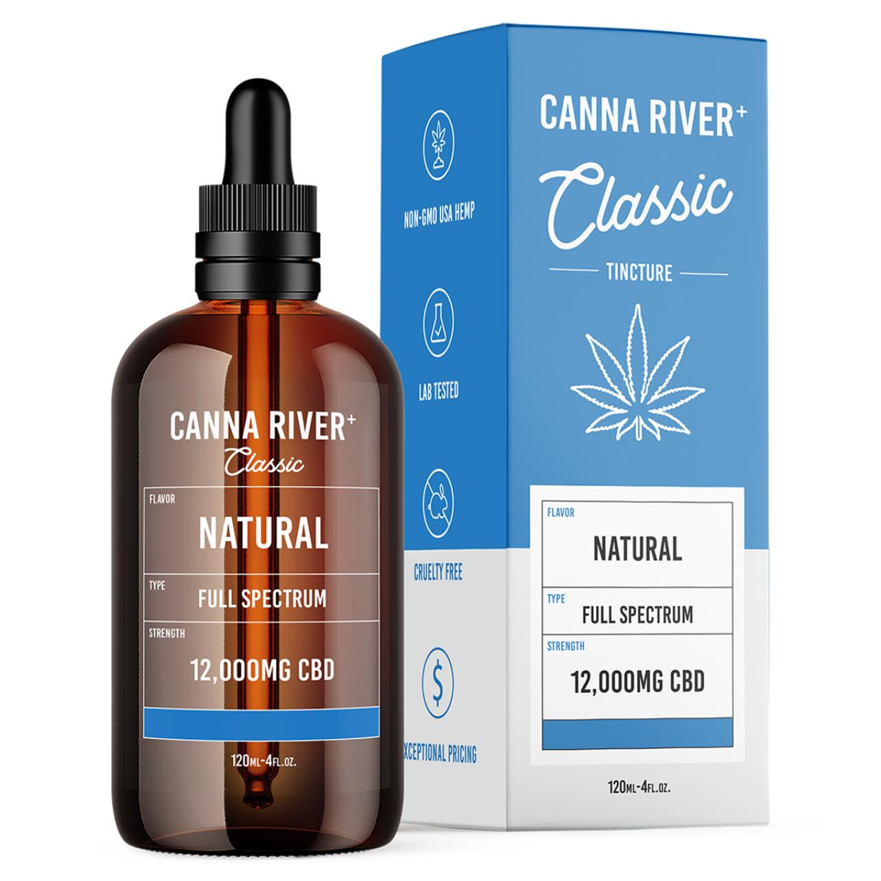 Canna River CBD Natural Full Spectrum Calm Classic Tincture-120ML