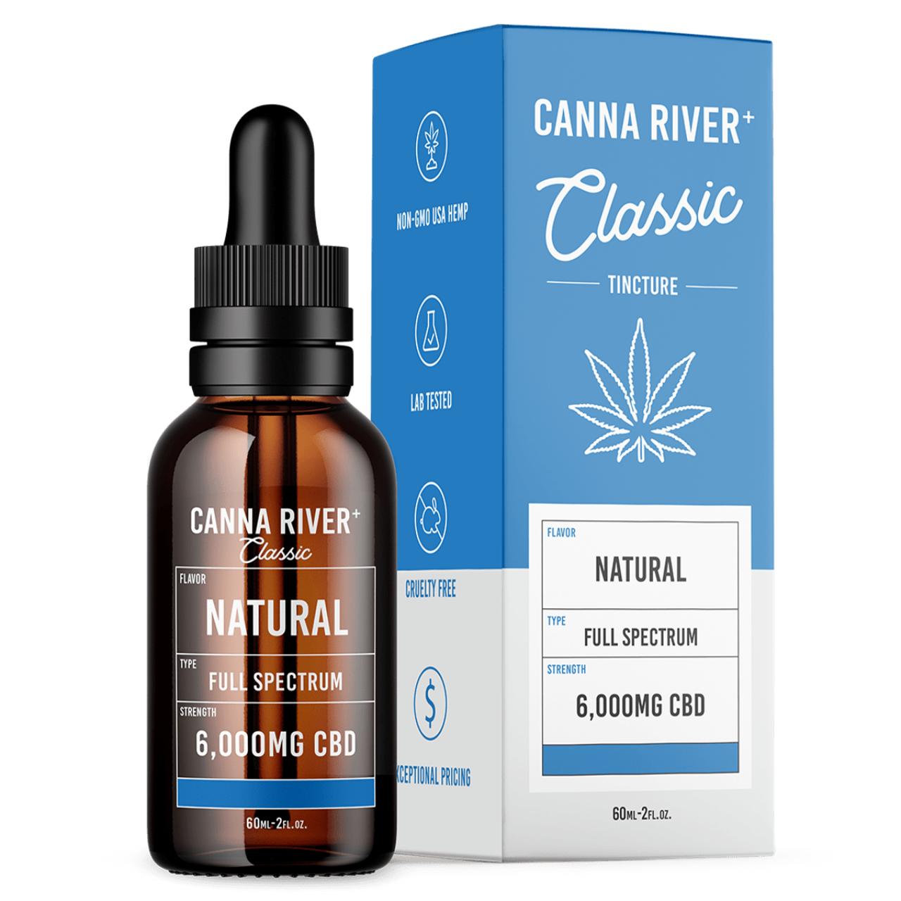 Canna River CBD Natural Full Spectrum Calm Classic Tincture-60ML