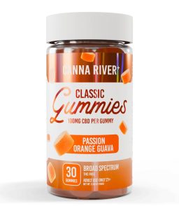 Canna River CBD Passion Orange Guava Broad Spectrum Calm Classic Gummies-30Count
