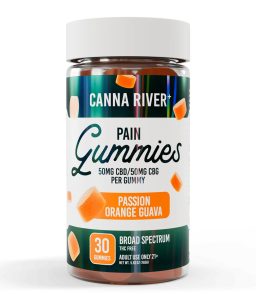 Canna River CBD Passion Orange Guava Broad Spectrum Pain Gummies-30Count