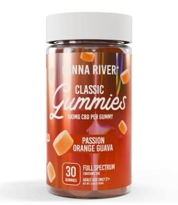 Canna River CBD Passion Orange Guava Full Spectrum Calm Classic Gummies-30Count