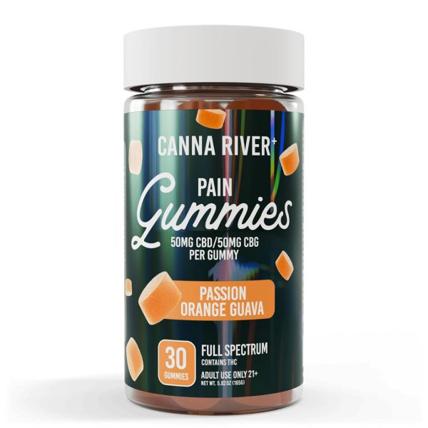 Canna River CBD Passion Orange Guava Full Spectrum Pain Gummies-30Count