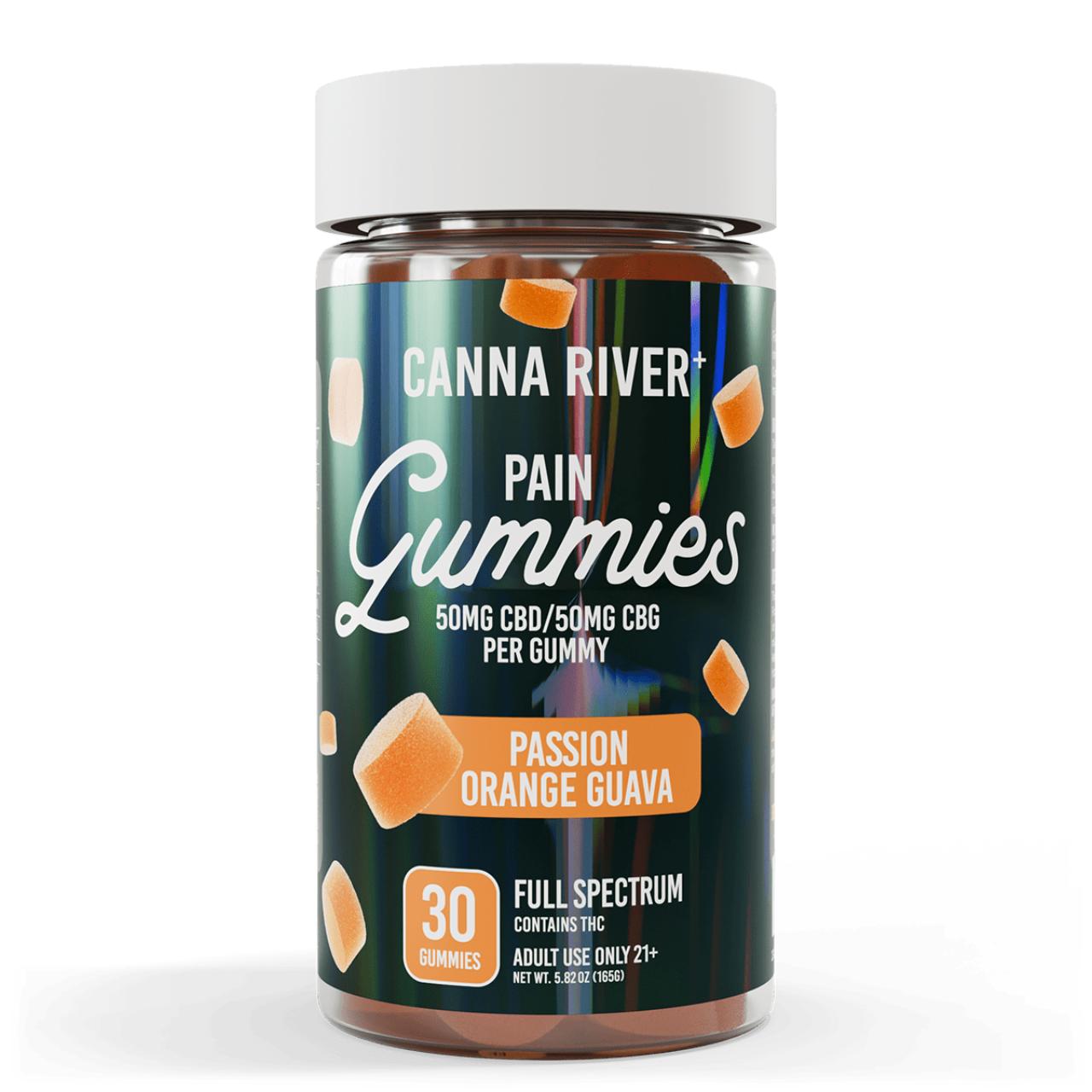 Canna River CBD Passion Orange Guava Full Spectrum Pain Gummies-30Count