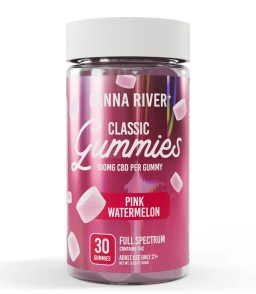 Canna River CBD Pink Watermelon Full Spectrum Calm Classic Gummies-30Count