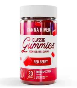 Canna River CBD Red Berry Broad Spectrum Calm Classic Gummies-30Count