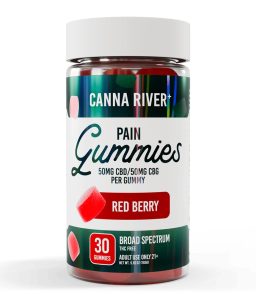 Canna River CBD Red Berry Broad Spectrum Pain Gummies-30Count