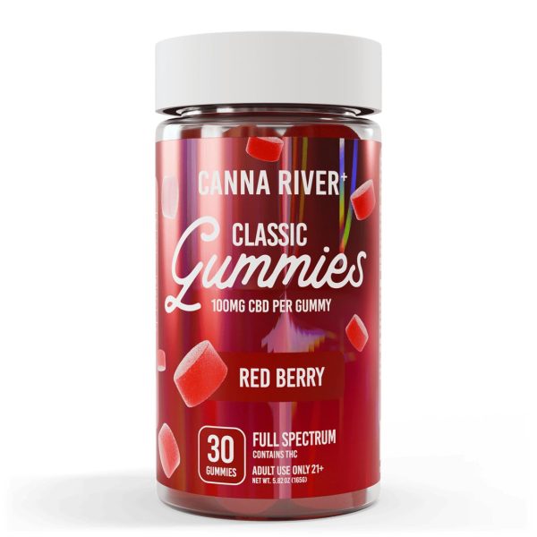 Canna River CBD Red Berry Full Spectrum Calm Classic Gummies-30Count