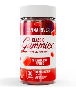 Canna River CBD Strawberry Mango Broad Spectrum Calm Classic Gummies-30Count