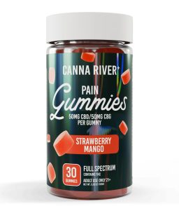 Canna River CBD Strawberry Mango Full Spectrum Pain Gummies-30Count
