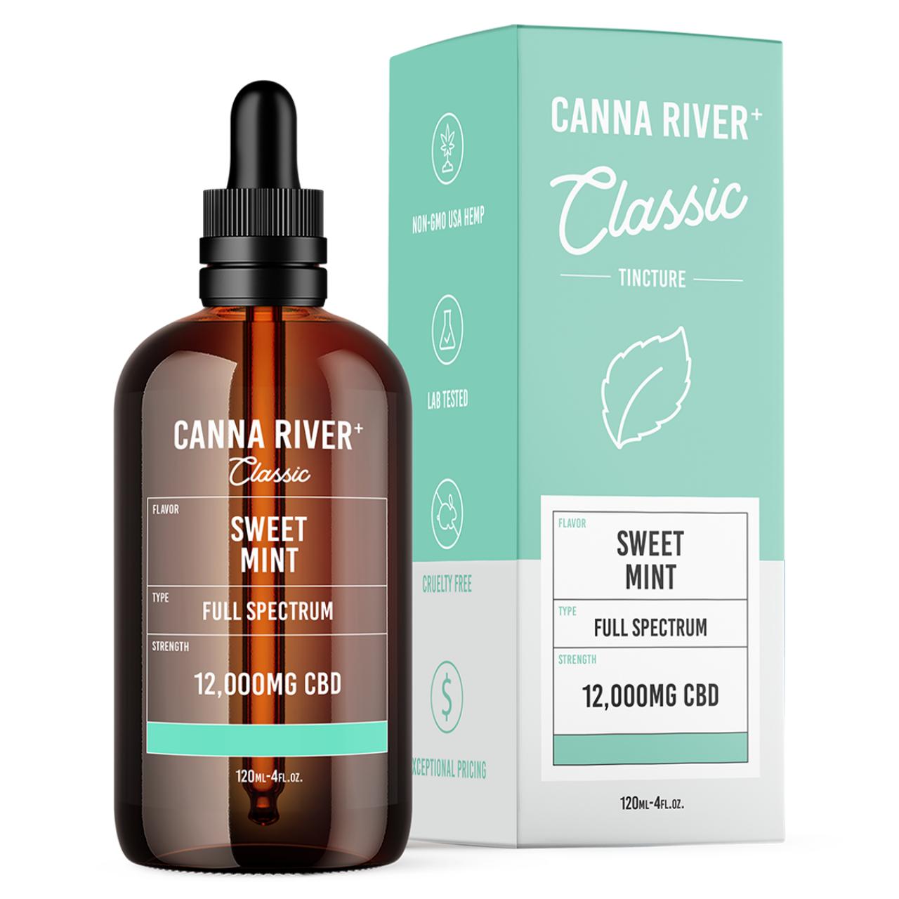 Canna River CBD Sweet Mint Full Spectrum Calm Classic Tincture-120ML