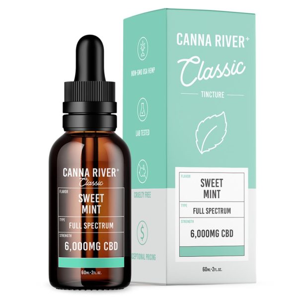 Canna River CBD Sweet Mint Full Spectrum Calm Classic Tincture-60ML