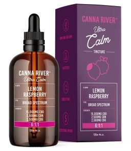 Canna River CBD+CBG Lemon Raspberry Broad Spectrum Ultra Calm Tincture-120ML