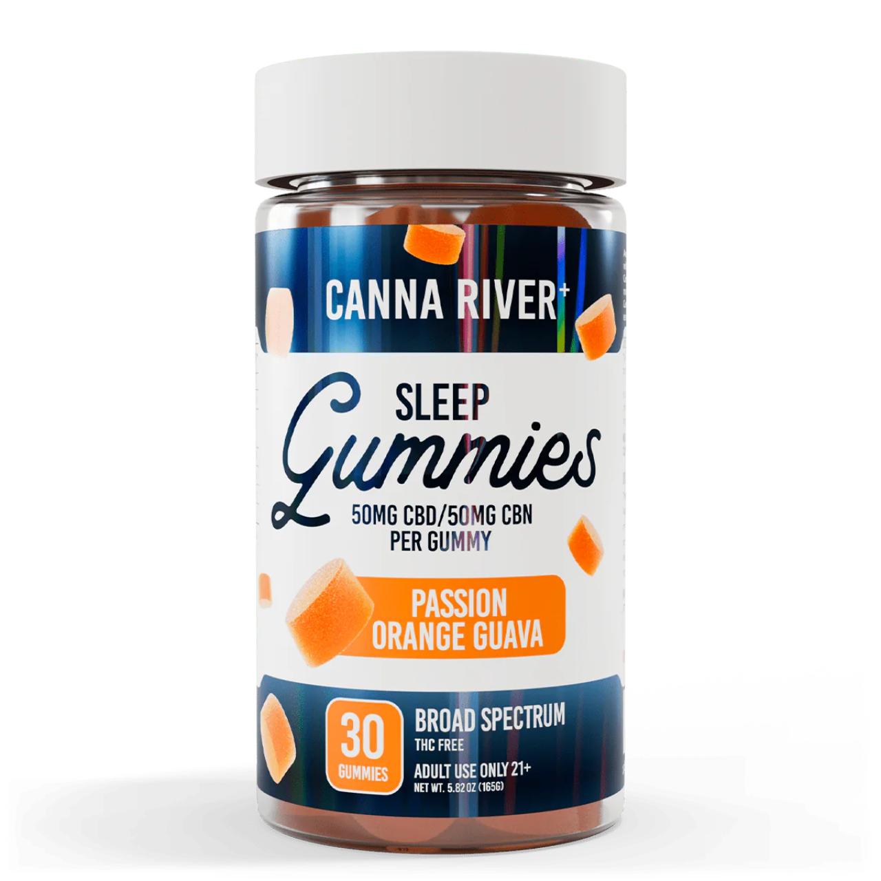 Canna River CBD+CBN Broad Spectrum Gummies-Passion Orange Guava