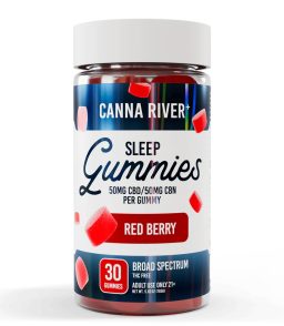Canna River CBD+CBN Broad Spectrum Gummies-Red Berry