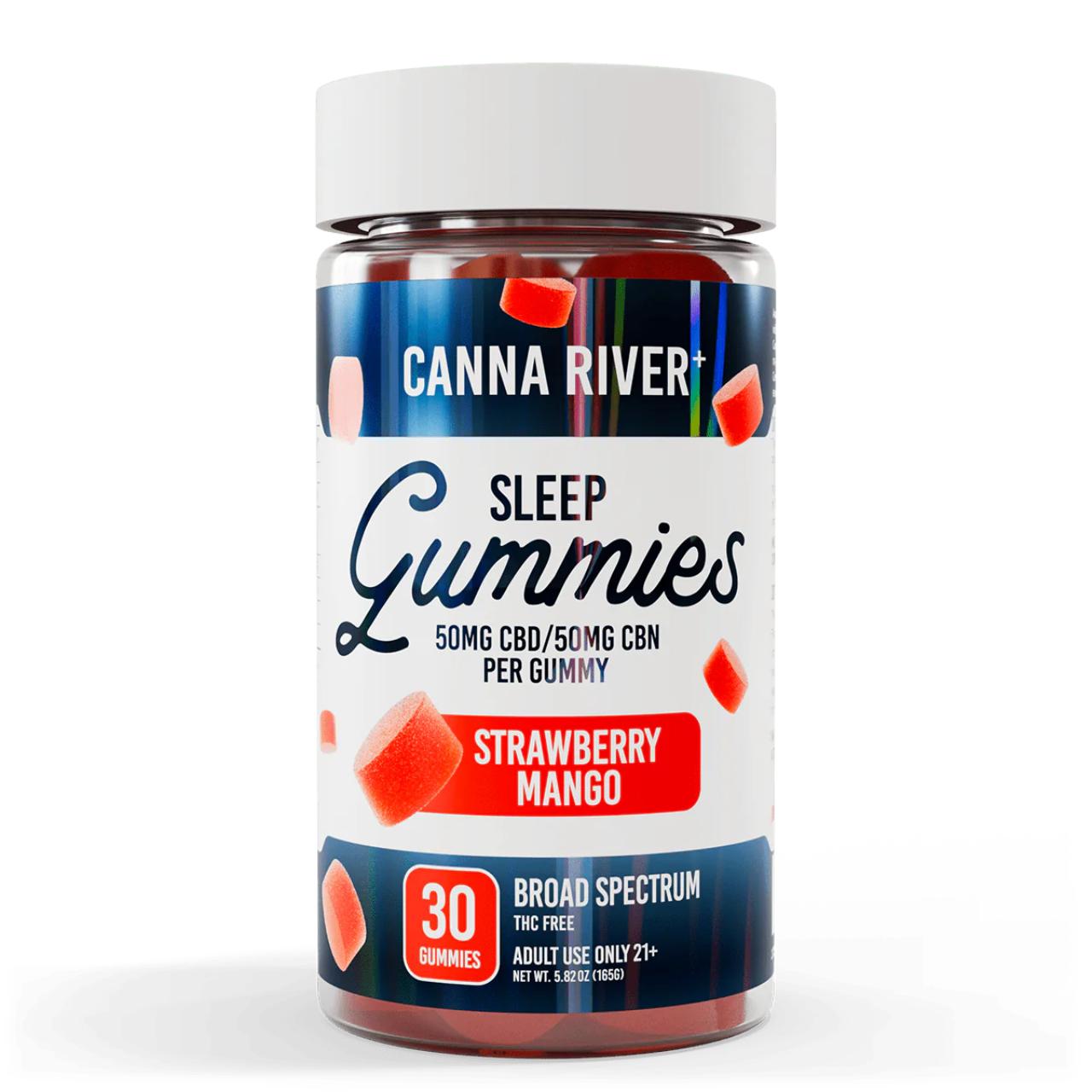 Canna River CBD+CBN Broad Spectrum Gummies-Strawberry Mango