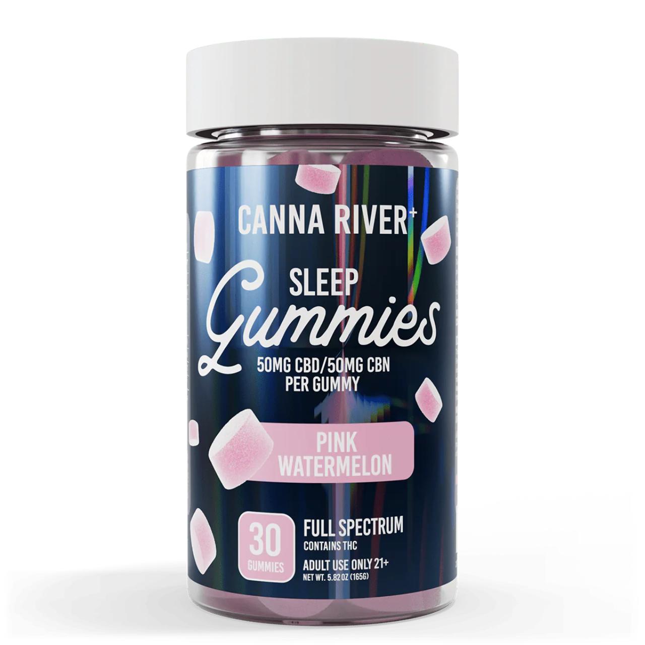 Canna River CBD+CBN Full Spectrum Gummies-Pink Watermelon