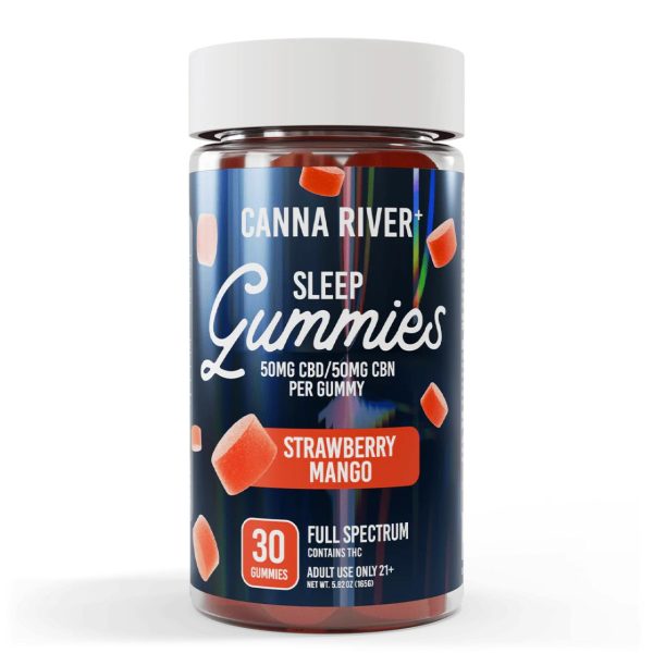 Canna River CBD+CBN Full Spectrum Gummies-Strawberry Mango