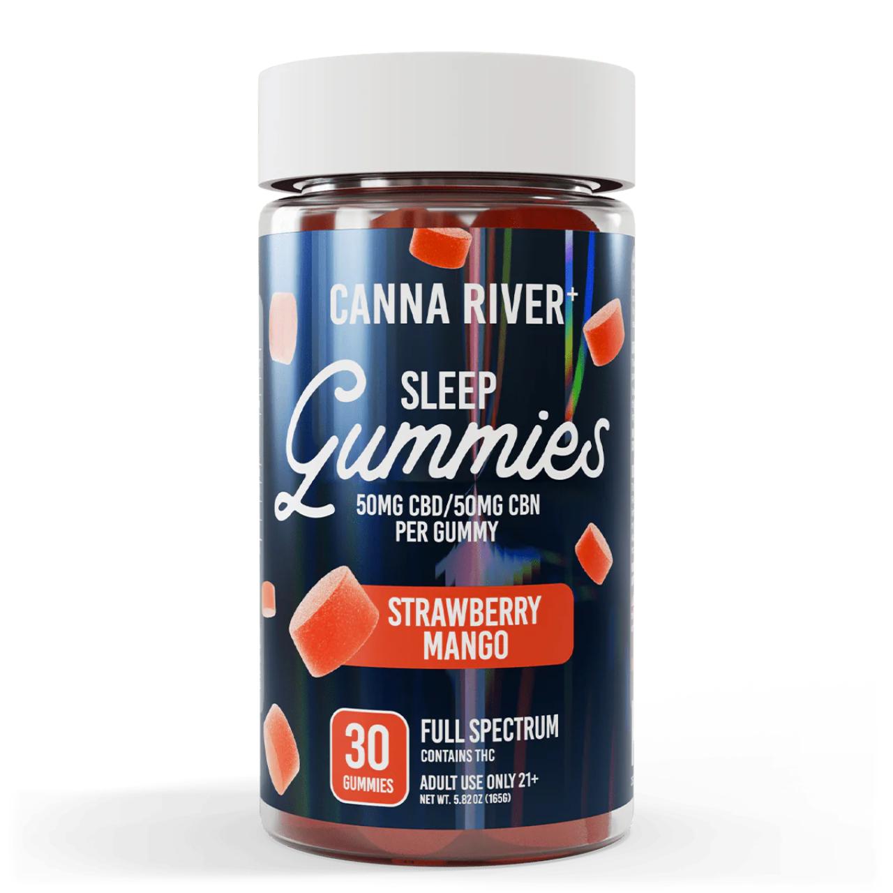 Canna River CBD+CBN Full Spectrum Gummies-Strawberry Mango