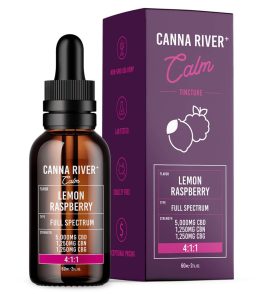 Canna River CBD+CBN+CBG Lemon Raspberry Full Spectrum Calm Tincture-60ML