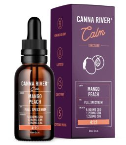 Canna River CBD+CBN+CBG Mango Peach Full Spectrum Calm Tincture-60ML