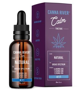 Canna River CBD+CBN+CBG Natural Broad Spectrum Calm Tincture-60ML