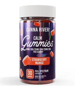 Canna River CBD+CBN+CBG Strawberry Mango Full Spectrum Calm Gummies-30Count
