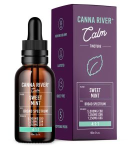 Canna River CBD+CBN+CBG Sweet Mint Broad Spectrum Calm Tincture-60ML