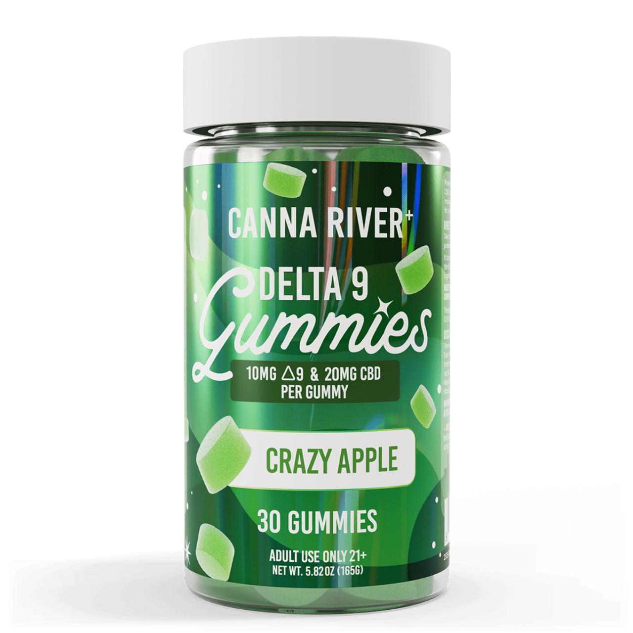 Canna River Full Spectrum D9 THC CBD Gummies-Crazy Apple