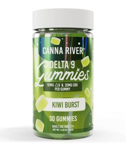 Canna River Full Spectrum D9 THC CBD Gummies-Kiwi Burst
