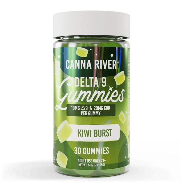 Canna River Full Spectrum D9 THC CBD Gummies-Kiwi Burst
