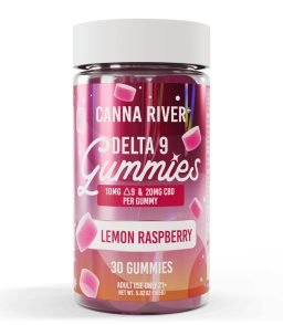 Canna River Full Spectrum D9 THC CBD Gummies-Lemon Raspberry
